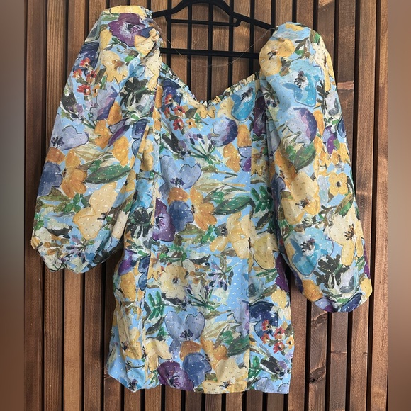 GIGII’S Floral mini dress with puff sleeves - Picture 8 of 8